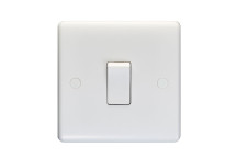 Switch 10A 1 Gang 2 Way White*