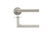 Door Handle 19mm RTD Unsprung Lever On Slimline 4mm Rose 304 SSS*