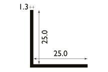 Angle Plastic White 2.44m x 25mm*