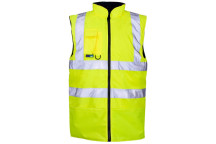 Hi Viz Body Warmer Yellow / Navy XLarge*