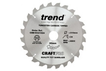 Trend CSB/CC21624 Craft Saw Blade Cross Cut 216 x 24T x 30mm Bore*