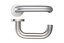 Door Handle 22mm RTD Lever On Rose (Push On) SSS*