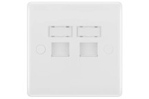 Ethernet RJ45 Socket 2 Gang White*