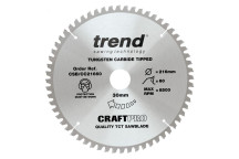 Trend CSB/CC21660 Craft Saw Blade Cross Cut 216 x 60T x 30mm Bore*