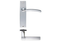 Door Handle Amalfi Lever On Latch SC/CP*