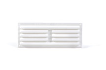 Vent Louvre With Flyscreen Plastic White 9x6*