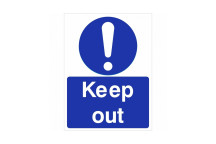 Signage Keep Out Rigid 200 x 300mm*