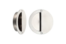 Flush Pull Handle Circ/Half Moon SS 75mm*