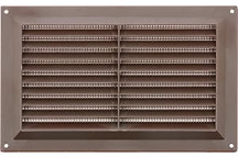 Vent Louvre With Flyscreen Plastic Brown 9x6*