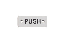 Signage Rectangular \"PUSH\" SSS 70mm x 25mm*