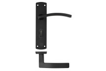 Door Handle Toledo Lever On Plate Bathroom Matt Black*