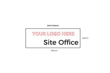 Custom Logo 5mm Foamex Sign 420 x 150mm Site Office*