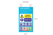 Custom Logo 5mm Foamex Sign 600 x 1200mm Site Safety*