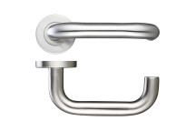 Door Handle 19mm RTD Lever On Rose (Push On) SSS*