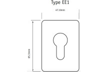 Escutcheon Euro Profile Self Adhesive SS*