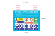 Custom Logo 5mm Foamex Sign 1200 x 1200mm Site Safety*