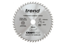 Trend CSB/25048 Craft Saw Blade 250 x 48T x 30mm Bore*