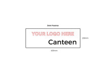 Custom Logo 5mm Foamex Sign 420 x 150mm Canteen*