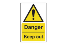 Signage Danger Keep Out Rigid 200 x 300mm*