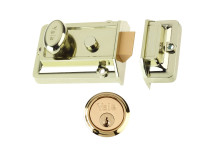 Yale 77 Traditional Nightlatch Brasslux PB 60mm