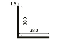 Angle Aluminium 2.44m x 38mm*