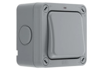 Waterproof IP66 Switch 1 Gang 2 Way Grey*