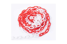 Chain Plastic Link Red / White 6.0 x 40mm Per Meter*