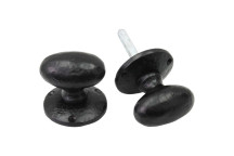 Knob Oval Rim Furniture Black (set)*