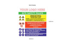 Custom Logo 5mm Foamex Sign 1400 x 1400mm Site Safety Sign*