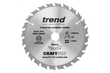 Trend CSB/16524T Craft Saw Blade 165 x 24T x 20mm Bore Thin*