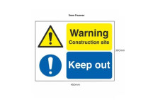 5mm Foamex Sign 450 x 300mm Warning Keep Out*