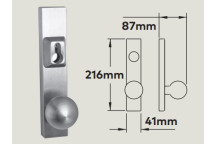 Dorma 9000 Series Zk Lockable Knob Trim Sss*