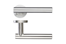 Door 19mm Handle Straight T Bar Lever On Rose (Push On) SSS*