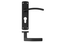 Door Handle Toledo Lever On Plate Euro Lock Matt Black*