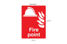 5mm Foamex Sign 300 x 250mm Fire Point*