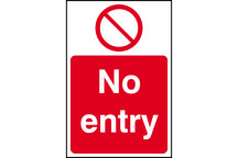 Signage No Entry Rigid 200 x 300mm*