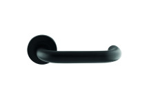 Door Handle 19mm RTD Lever On Rose (Push On) Matt Black