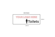 Custom Logo 5mm Foamex Sign 420 x 150mm Mens Toilets*