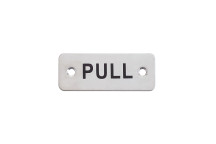 Signage Rectangular \"PULL\" SSS 70mm x 25mm*