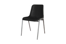 Canteen Stacking Chair Plastic Grey*