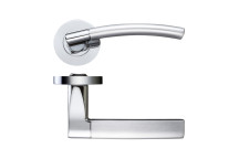 Door Handle Stanza Amalfi Round Rose Lever CP/SS*