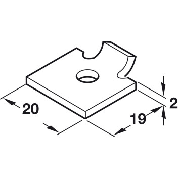 Bookcase Studs Single Zinc Plated*