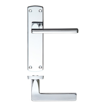 Door Handle Leon Lever On Plate Latch CP*