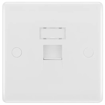 Ethernet RJ45 Socket 1 Gang White*