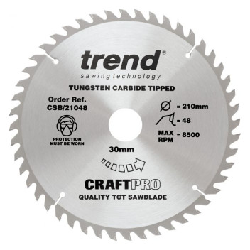 Trend CSB/21048 Craft Saw Blade 210 x 48T x 30mm Bore*