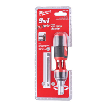 Milwaukee 9 in 1 Ratcheting Multibit Screwdriver*