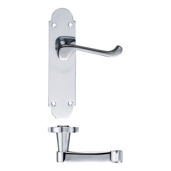 Door Handle Oxford Lever On Plate Latch CP