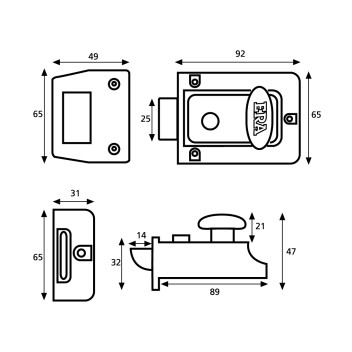 Era Nightlatch Traditional Green 60mm*