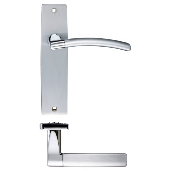 Door Handle Amalfi Lever On Latch SC/CP*