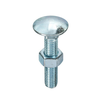 Pre Pack Cup Square Hex Bolt & Nut Bzp M12 X 250mm (5)